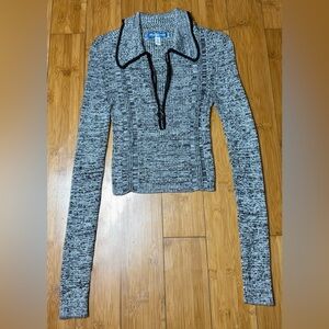 Urban Outfitters Black-Trimmed Gray Sweater